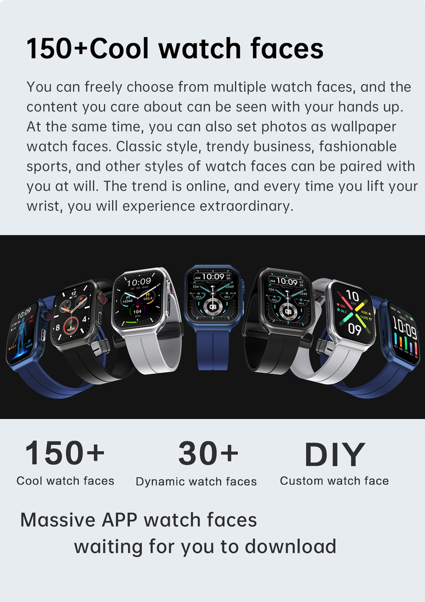 Sport Smart Watch NNY04 Bluetooth Call ECG+PPG Smartwatch IP68 Waterproof - Silver