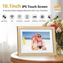 D.vice 15.6" Smart WiFi Digital Photo Frame 32GB Touchscreen - White Oak