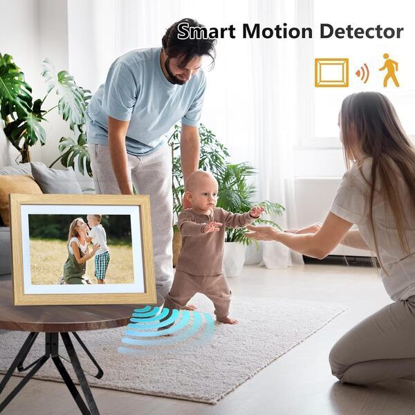 D.vice 15.6" Smart WiFi Digital Photo Frame 32GB Touchscreen - White Oak