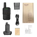 WLN Slimline Professional Two Way Radio Walkie Talkie - 2 Pack