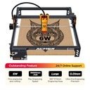 ACMER P1 S Pro 6W Laser Engraver & 72W Cutter, 380x370mm, High Precision