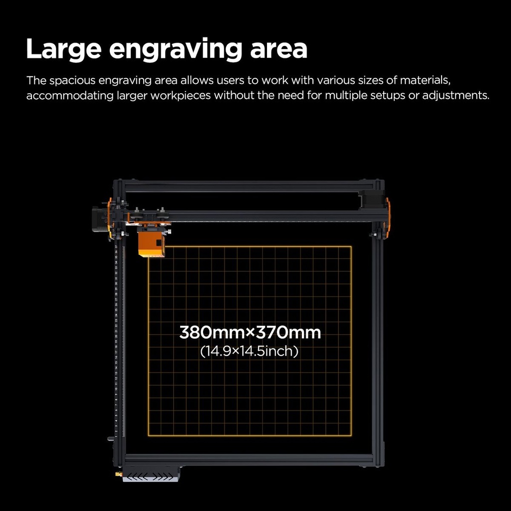 ACMER P1 S Pro 6W Laser Engraver & 72W Cutter, 380x370mm, High Precision
