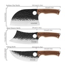 Little Cook 9-Piece Butcher Knife Set with Cleaver Sheaths and Bag