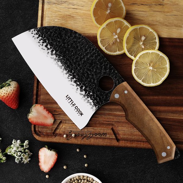 Little Cook 9-Piece Butcher Knife Set with Cleaver Sheaths and Bag