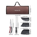 Little Cook 9-Piece Butcher Knife Set with Cleaver Sheaths and Bag