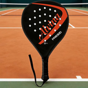 Alvina ABS Paddle Racket Lightweight Durable Training & Recreational Play - Black, Red