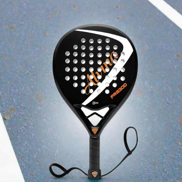 Alvina ABS Paddle Racket Lightweight Durable Training & Recreational Play - Black, White 