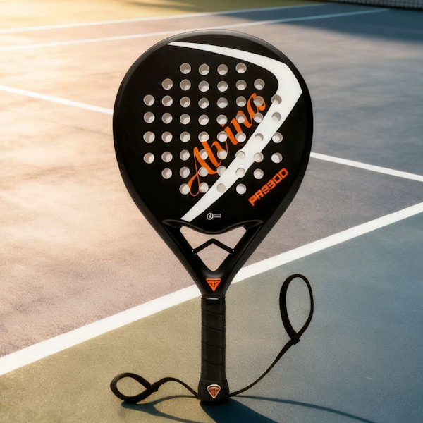 Alvina ABS Paddle Racket Lightweight Durable Training & Recreational Play - Black, White 