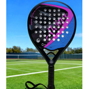 Alvina ABS Paddle Racket Lightweight Durable Training & Recreational Play - Black, Pink