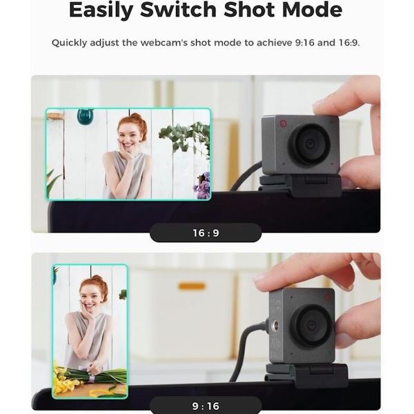 OBSBOT Meet SE 1080P 100FPS AI Framing Webcam with HDR and Gesture Control