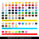 MEEDEN 100-Color Acrylic Paint Set -12ml Artist Tubes for Creative Painting
