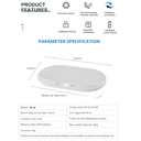 LANNX Digital Baby Scale with Measuring Tape Tare and Lock Function, 40kg Cap