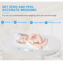 LANNX Digital Baby Scale with Measuring Tape Tare and Lock Function, 40kg Cap