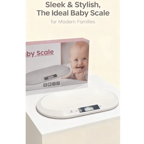 LANNX Digital Baby Scale with Measuring Tape Tare and Lock Function, 40kg Cap