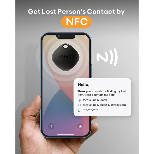 Atuvos Waterproof Smart GPS Tracker/ Locator Dog Smart Tag with App Control - Black