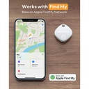 Atuvos Waterproof Smart GPS Tracker/ Locator Dog Smart Tag with App Control - White
