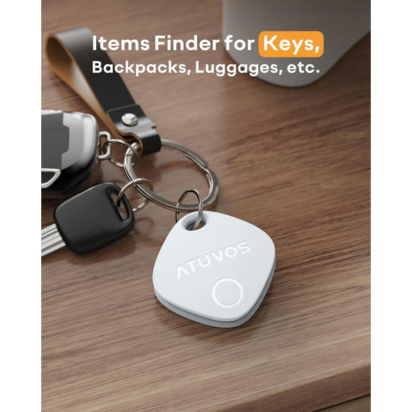 Atuvos Waterproof Smart GPS Tracker/ Locator Dog Smart Tag with App Control - White