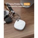 Atuvos Waterproof Smart GPS Tracker/ Locator Dog Smart Tag with App Control - White