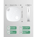 Atuvos Waterproof Smart GPS Tracker/ Locator Dog Smart Tag with App Control - White