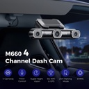 AZDOME M660 4K 4-Channel Dash Cam - 128GB EMMC, 5G WiFi, GPS, Bluetooth and more