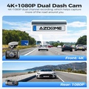 AZDOME GS63H Pro 4K Dash Cam Front and Rear - UHD 2160P + 1080P Car Camera