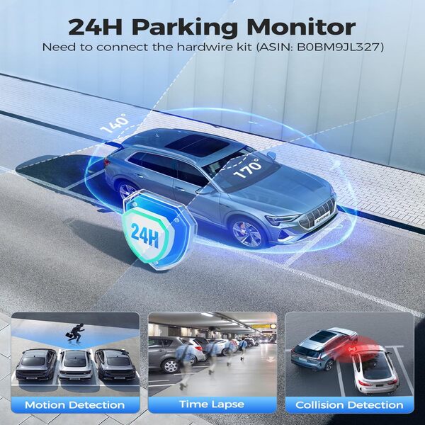 AZDOME GS63H Pro 4K Dash Cam Front and Rear - UHD 2160P + 1080P Car Camera