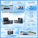 AZDOME M200 Mini Dash Cam 1080P Front Hidden Windshield Mount, 24H Parking Mode