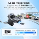 AZDOME M200 Mini Dash Cam 1080P Front Hidden Windshield Mount, 24H Parking Mode
