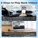 AZDOME M200 Mini Dash Cam 1080P Front Hidden Windshield Mount, 24H Parking Mode
