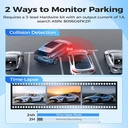 AZDOME M200 Mini Dash Cam 1080P Front Hidden Windshield Mount, 24H Parking Mode