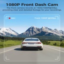 AZDOME M200 Mini Dash Cam 1080P Front Hidden Windshield Mount, 24H Parking Mode