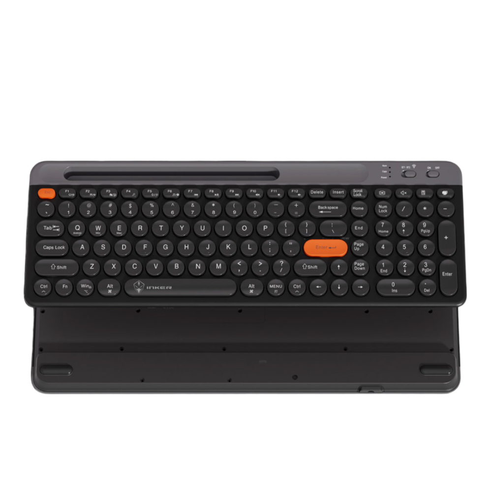 INKER H78 Wireless Keyboard and Mouse Combo - LED Backlit Keyboard - Black