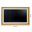 21.5 Inch WiFi Digital Photo Frame with Wood Finish, Android, 32GB Storage
