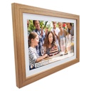 21.5 Inch WiFi Digital Photo Frame with Wood Finish, Android, 32GB Storage