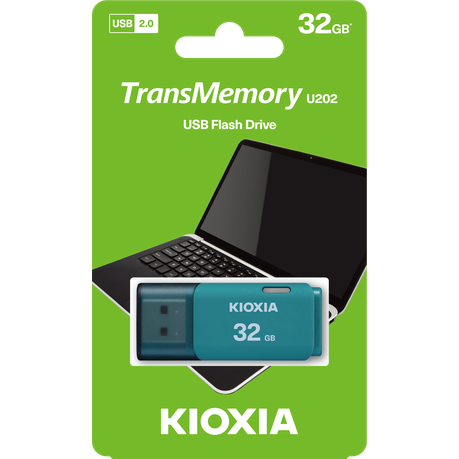 FLASHDRIVE KIOXIA 32GB U202 AQUA
