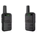 WLN Slimline Professional Two Way Radio Walkie Talkie - 2 Pack
