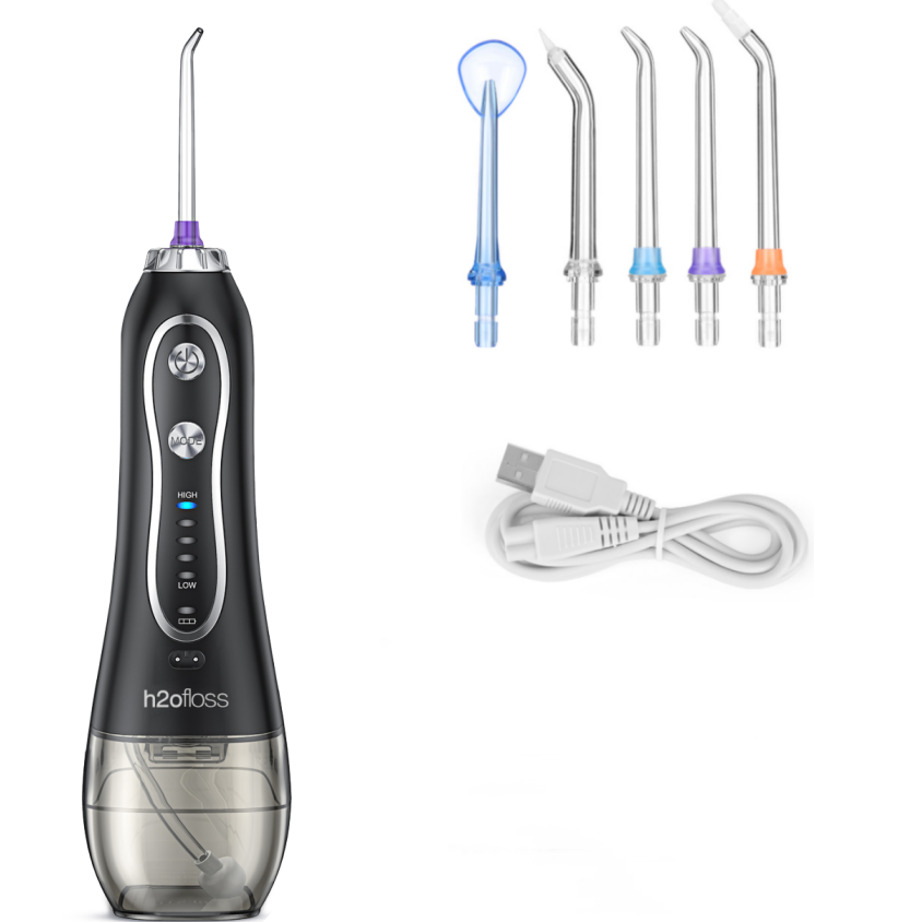 XX H20 FLOSS PORTABLE ORAL IRRIGATOR BLACK HF-P11