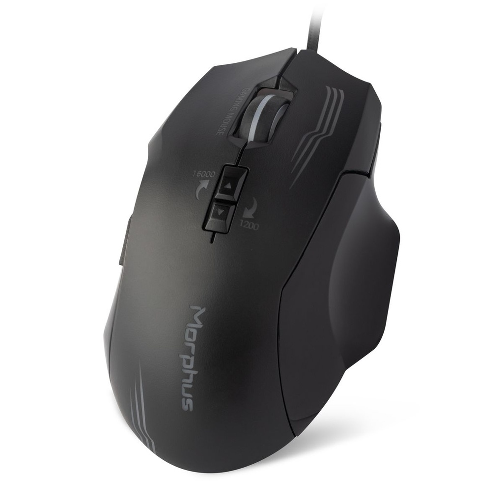 Morphus GX38 Programmable Optic Gaming Mouse7200DPI , USB2.0 , 8 Macro, Black