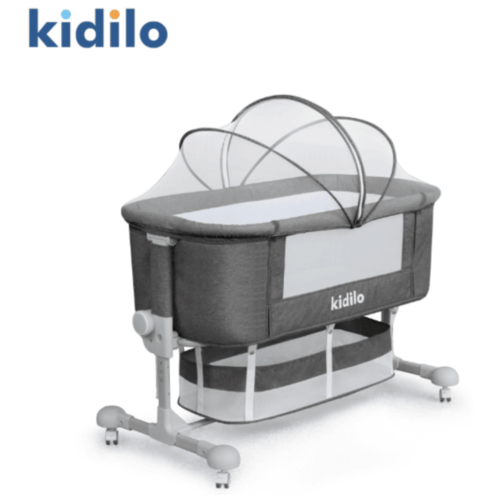 XX Kidilo Baby Bed BP-301 Dark Grey