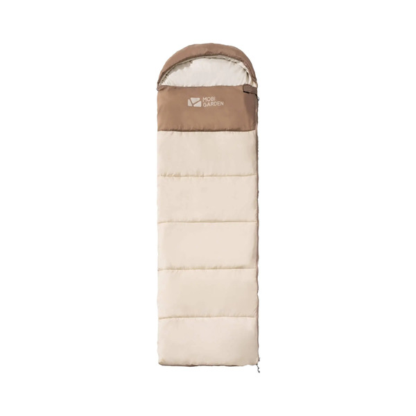 Mobi Garden Lightweight Envelope Camping Sleeping Bag for Adults - Beige - 1