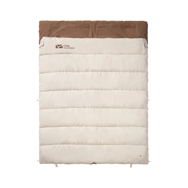 Mobi Garden Double Sleeping Bag - 3.2kg Ultra-Wide 2-Person Sleeping Bag - White