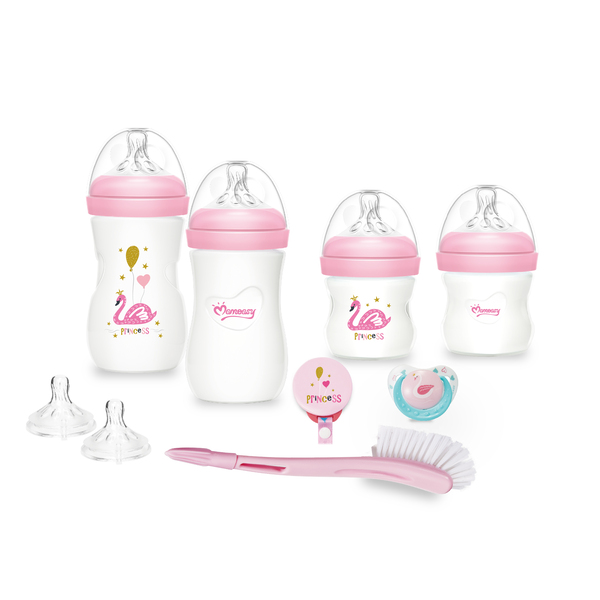 XX MOMEASY BABY FEEDING BOTTLE SET 240ML PINK