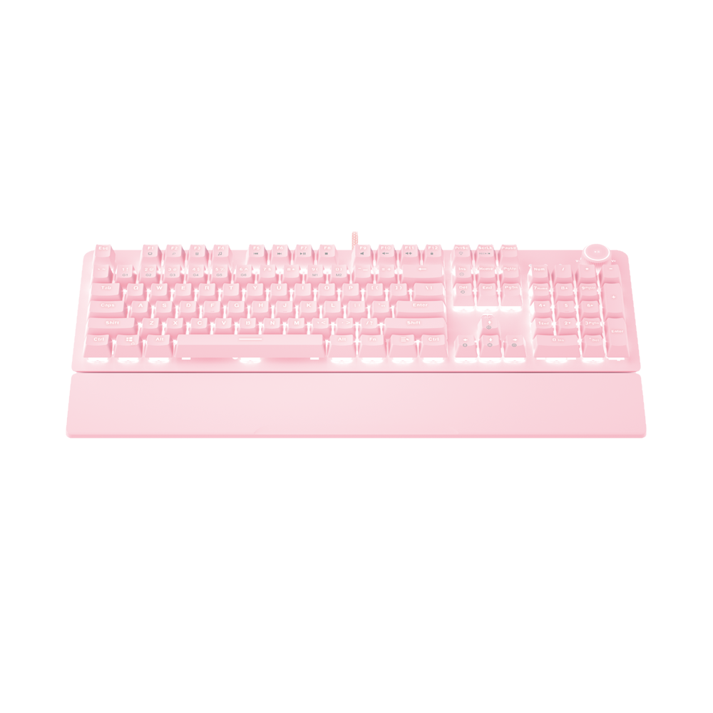 XX Fantech Mechanical Gaming Keyboard 104 Keys, Anti-Ghosting, RGB Backlight - Pink