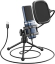 TONOR TC-777 Cardioid USB Podcast Microphone with Tripod Stand & Pop Filter