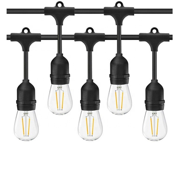 LEDORA LED String Lights -15m IP65 Waterproof Outdoor Warm White (15 Bulbs)