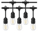 LEDORA LED String Lights -15m IP65 Waterproof Outdoor Warm White (15 Bulbs)