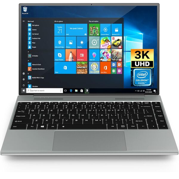 Xoppox 13.5 Inch Laptop - Intel N4020, 8GB RAM, 128GB SSD, Windows 10 Home