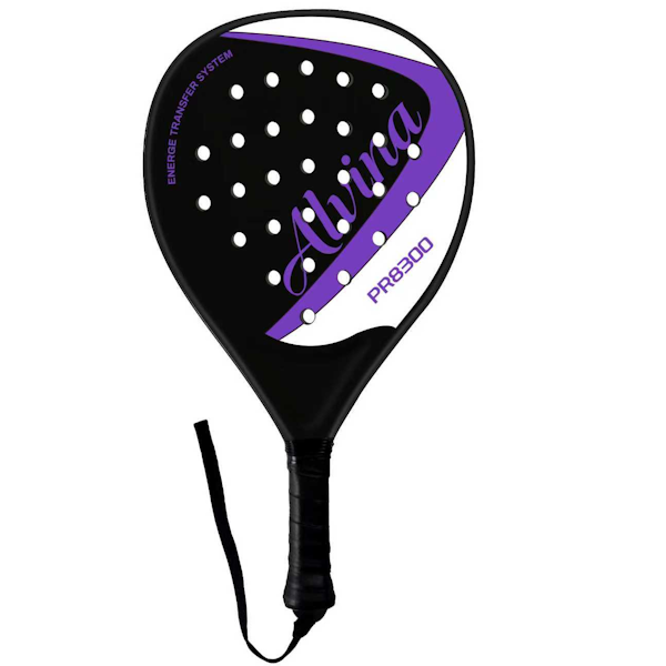 Alvina ABS Paddle Racket Lightweight Durable Training & Recreational Play - Pink, White