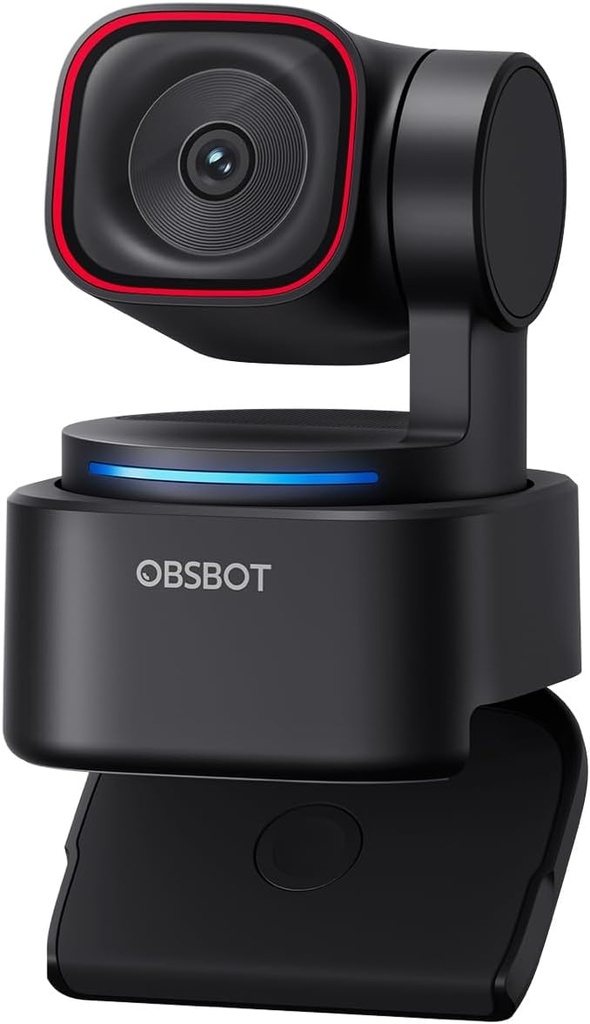 OBSBOT Tiny 3 Lite AI-Powered Spatial Audio 4K Webcam - Compact AI Tracking PTZ Camera