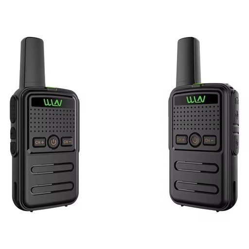 [5590] WLN Slimline Professional Two Way Radio Walkie Talkie - 2 Pack
